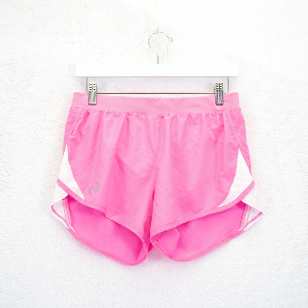 Under Armour Loose Heatgear Pink Running Shorts‎ Small 28 / 3.5 Mid Rise Lined